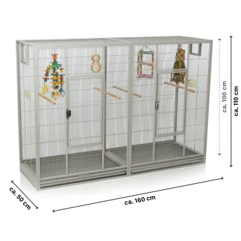 Montana Cages Voliere Melbourne 160 Hellgrau 8 Montana Cages Voliere Melbourne 160 Hellgrau – Bild 8