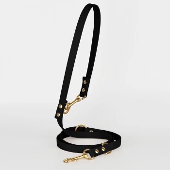 THE DOG IDEA Biothane Hundeleine Gold Schwarz 2 THE DOG IDEA Biothane Hundeleine Gold Schwarz – Bild 2