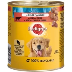 Pedigree Adult Plus 12x800g Rind Mit Fischöl, In Gelee