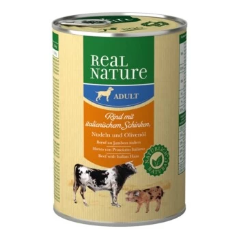 REAL NATURE Adult Rind Mit Ital. Schinken 6x400 G 1 REAL NATURE Adult Rind Mit Ital. Schinken 6x400 G