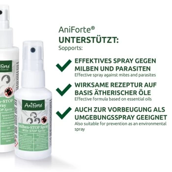 Aniforte Milben-STOP Spray Für Hunde Und Katzen 100 G 4 Aniforte Milben-STOP Spray Für Hunde Und Katzen 100 G – Bild 4