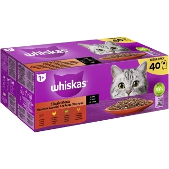 Whiskas Mega Pack 1+ Klassische Auswahl In Sauce 40 X 85g 1 Whiskas Mega Pack 1+ Klassische Auswahl In Sauce 40 X 85g