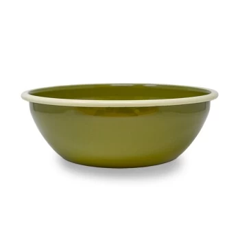 Lills Emaillenapf "Balu" - Gr. L - Dunkles Olivgrün 1 Lills Emaillenapf "Balu" - Gr. L - Dunkles Olivgrün