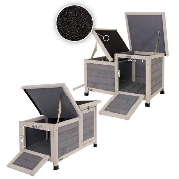 Lionto Kleintierhaus, Hellgrau 2 Lionto Kleintierhaus, Hellgrau – Bild 2