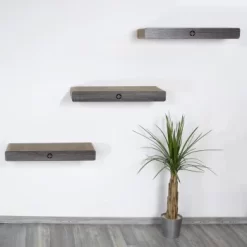 Canadian Cat Company 3er Set Kratzbrett Cloud Für Die Wand Dunkelgrau