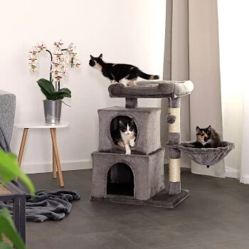 Lionto Kratzbaum 70 Cm Dunkelgrau 2 Lionto Kratzbaum 70 Cm Dunkelgrau – Bild 2