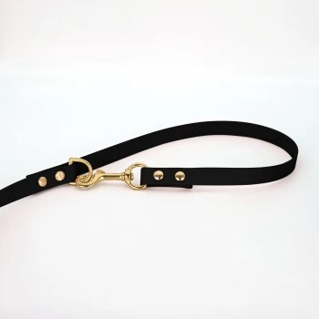 THE DOG IDEA Biothane Hundeleine Gold Schwarz 3 THE DOG IDEA Biothane Hundeleine Gold Schwarz – Bild 3