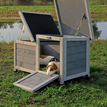 Lionto Kleintierhaus, Hellgrau 5 Lionto Kleintierhaus, Hellgrau – Bild 5