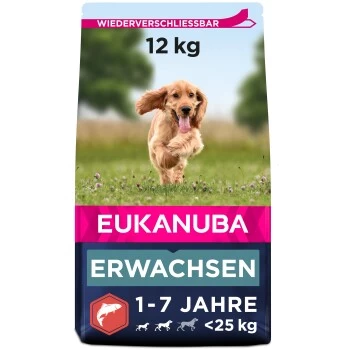 EUKANUBA Adult Small & Medium Breed Lachs 12kg 1 EUKANUBA Adult Small & Medium Breed Lachs 12kg