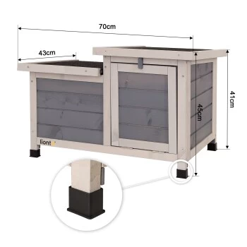 Lionto Kleintierhaus, Hellgrau 3 Lionto Kleintierhaus, Hellgrau – Bild 3