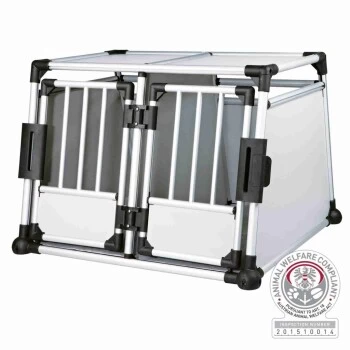Trixie Doppel-Transportbox Aluminium 2 Trixie Doppel-Transportbox Aluminium – Bild 2