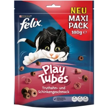 Felix Play Tubes 5x180g Truthahn- Und Schinkengeschmack 1 Felix Play Tubes 5x180g Truthahn- Und Schinkengeschmack