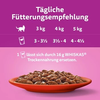 Whiskas Mega Pack 1+ Klassische Auswahl In Sauce 40 X 85g 5 Whiskas Mega Pack 1+ Klassische Auswahl In Sauce 40 X 85g – Bild 5